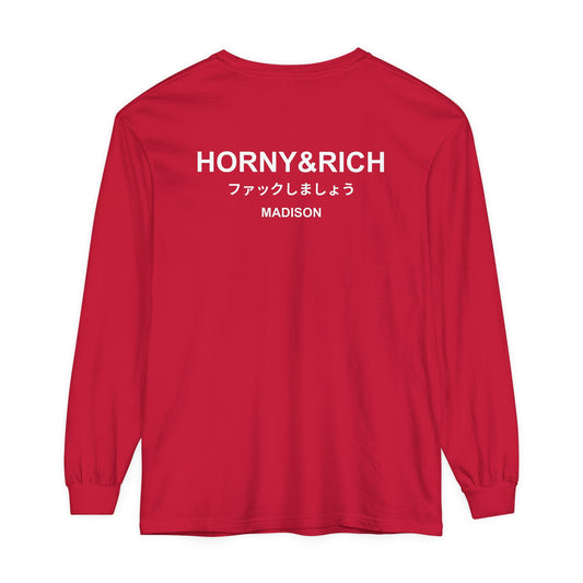 Long Sleeve Japanese Crew Neck - Madison Red