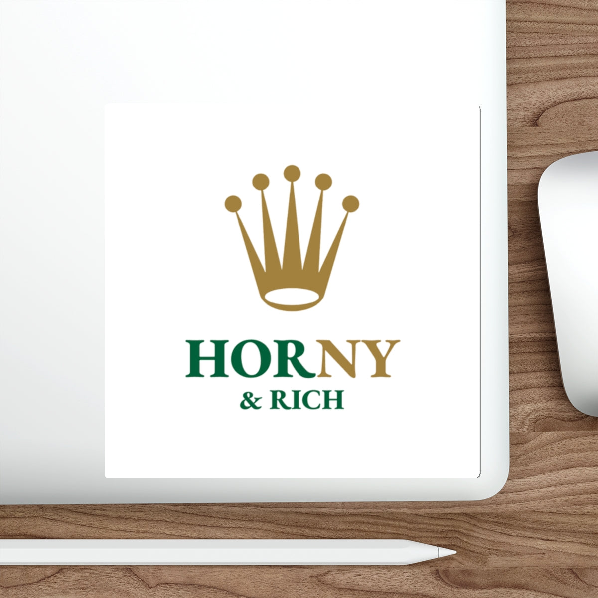 Horny & Rich Crown Sticker