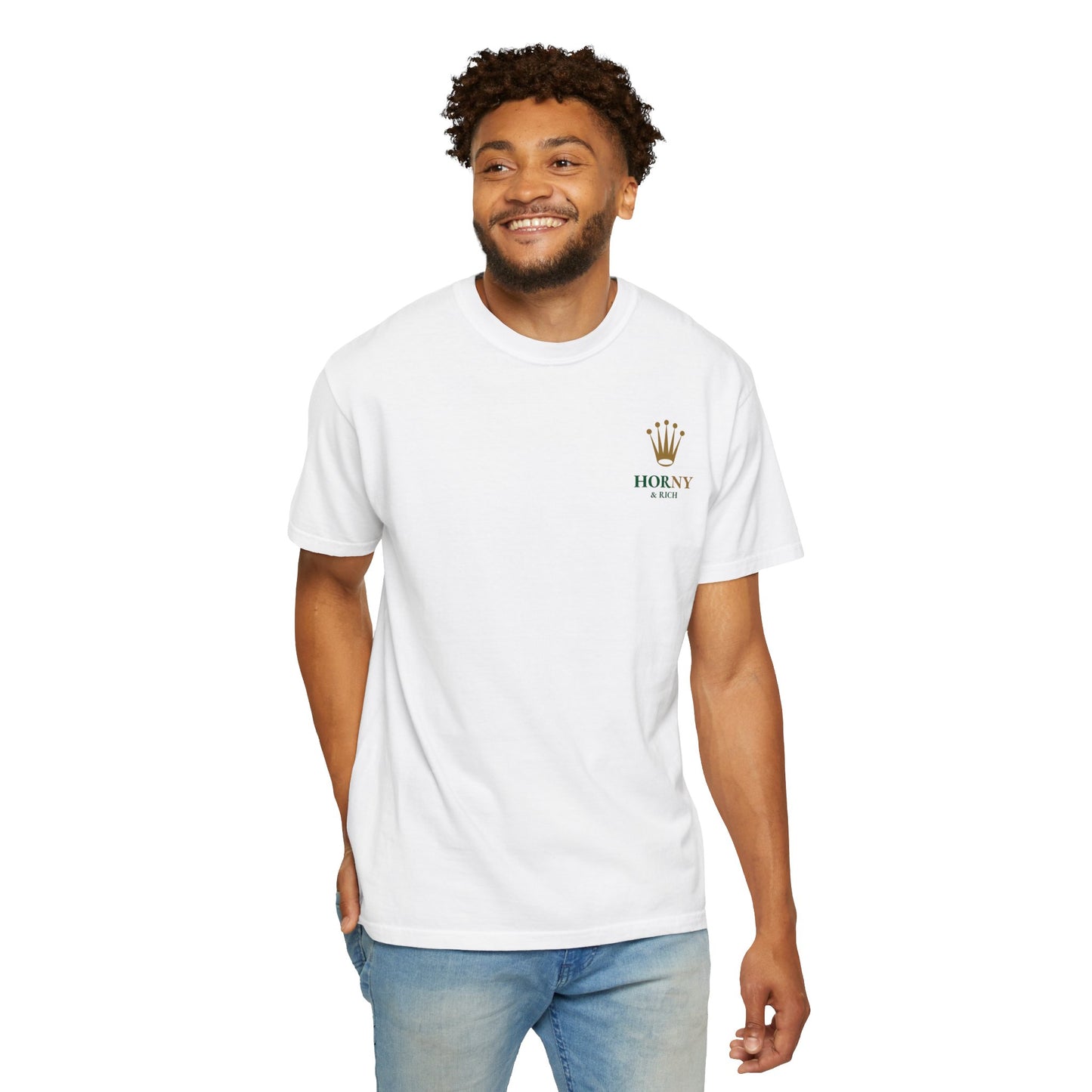 Horny & Rich Crown T-Shirt - White