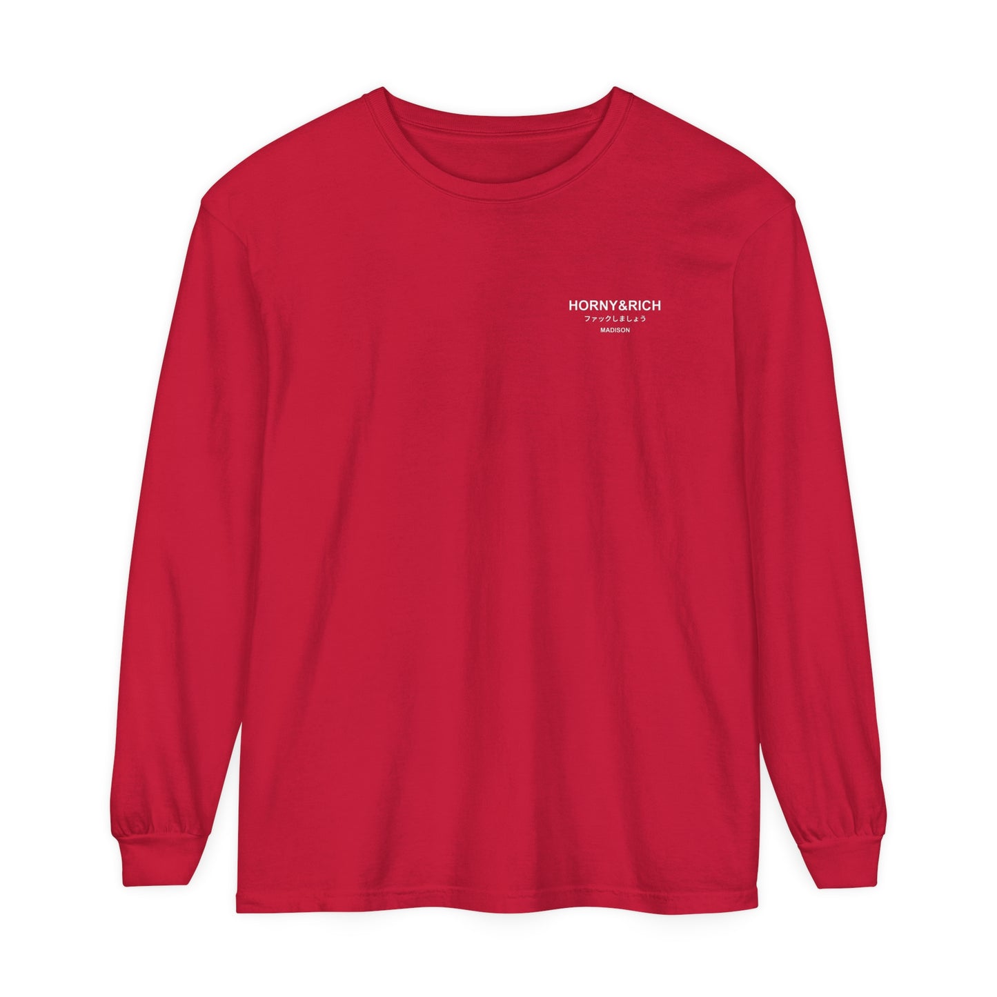 Long Sleeve Japanese Crew Neck - Madison Red