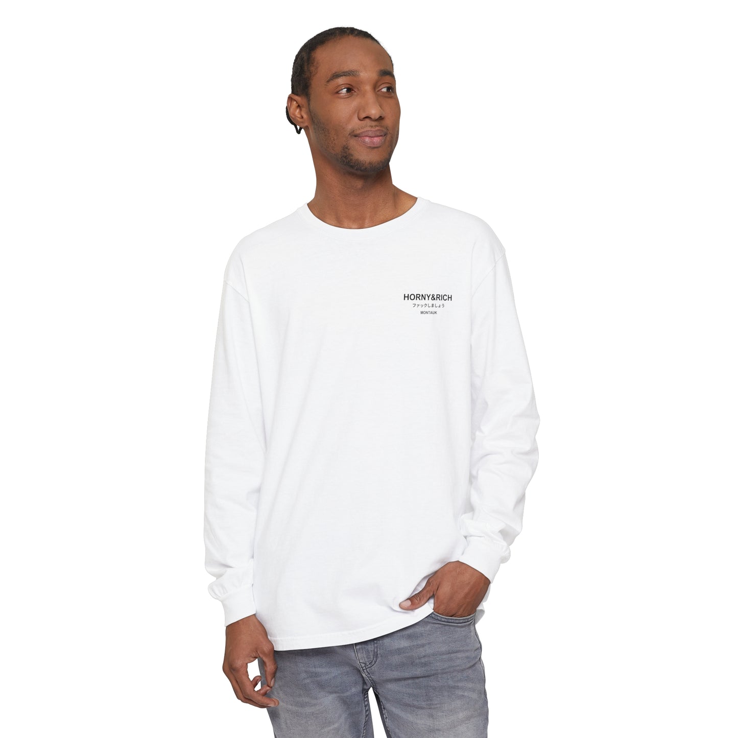 Long Sleeve Japanese Crew Neck - White