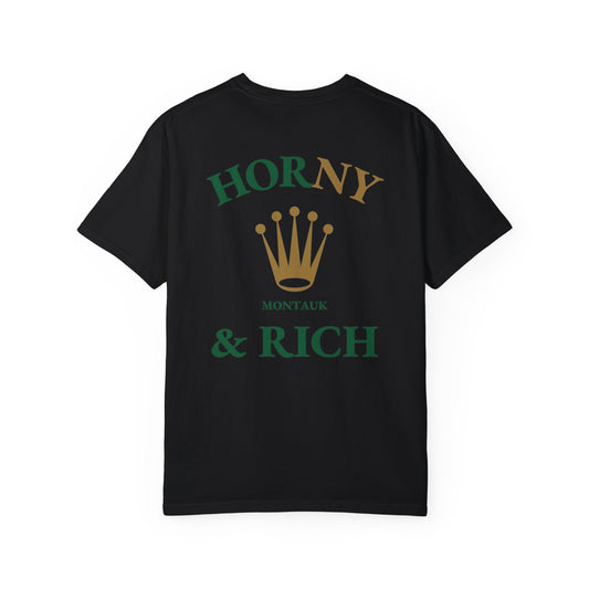 Horny & Rich Crown T-Shirt - Black