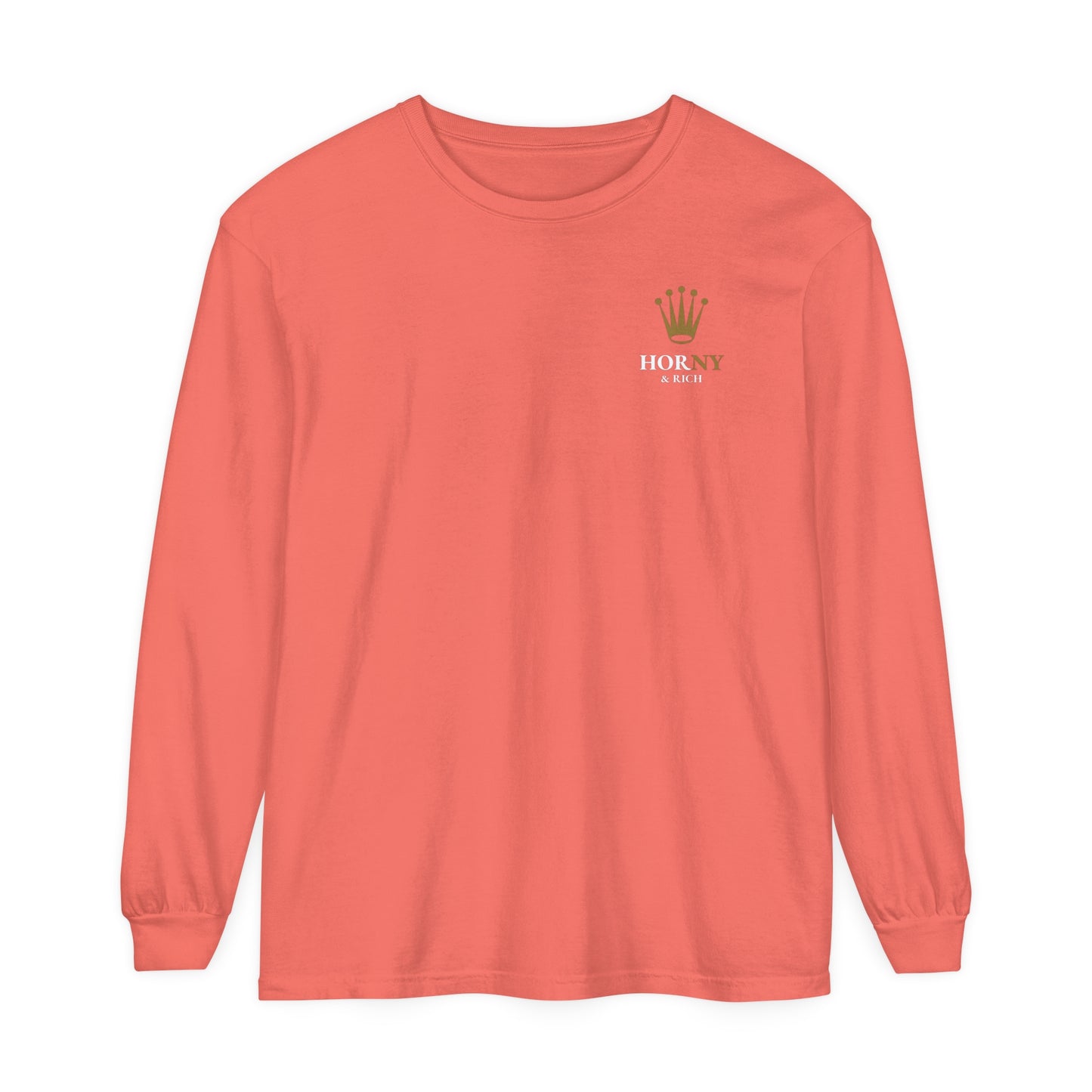 Long Sleeve Crown T-Shirt - Salmon