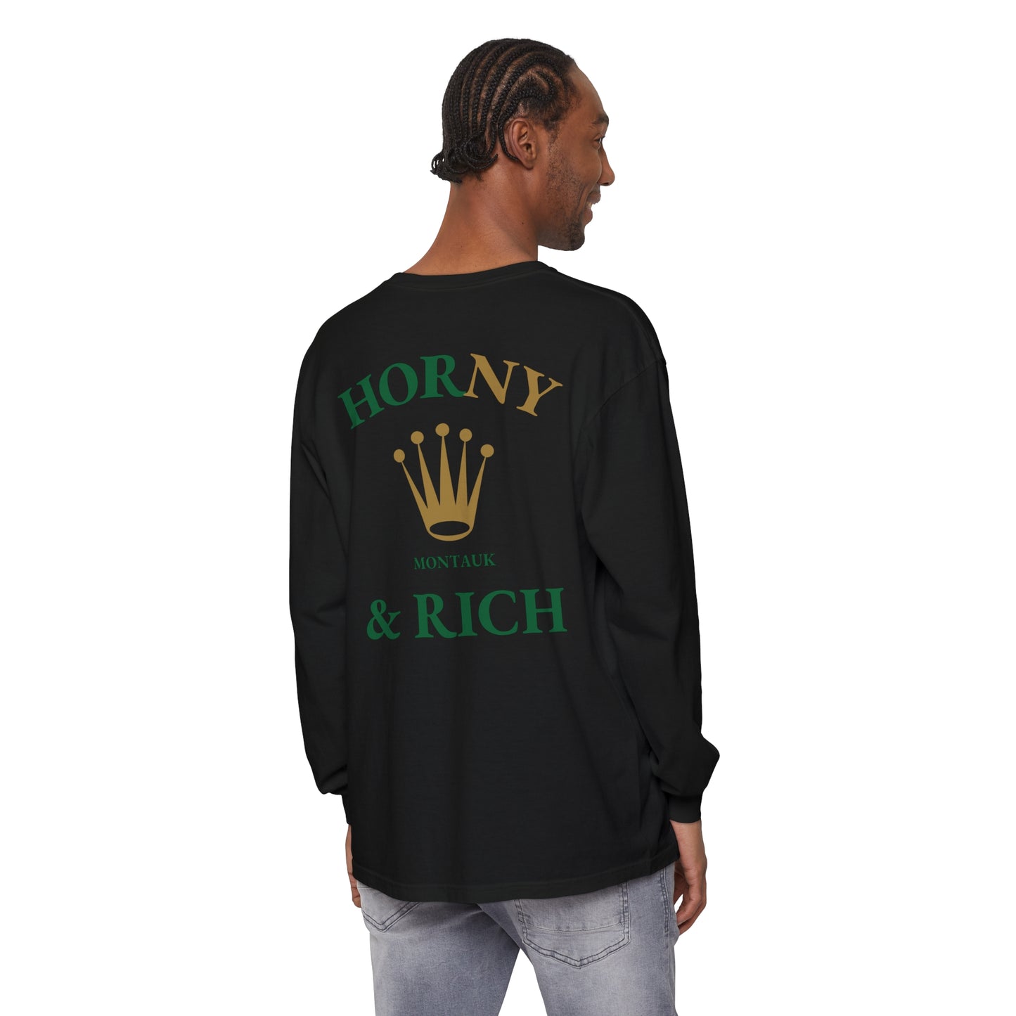 Long Sleeve Crown T-Shirt - Black