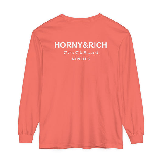 Long Sleeve Japanese Crew Neck - Salmon