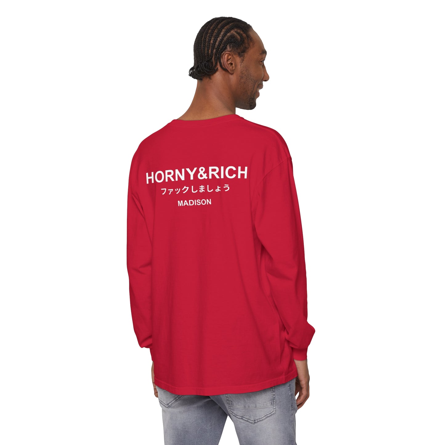 Long Sleeve Japanese Crew Neck - Madison Red