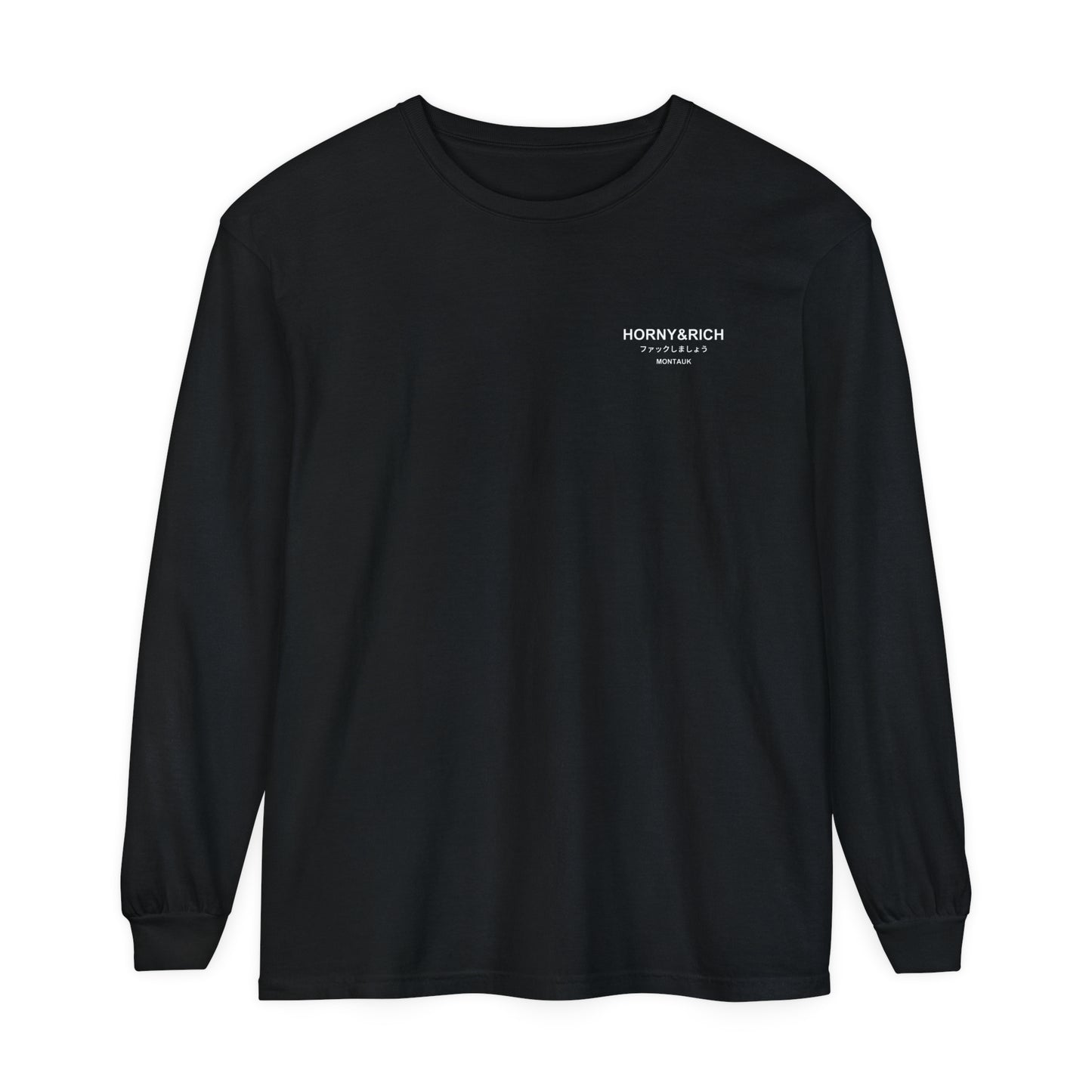 Long Sleeve Japanese Crew Neck - Black