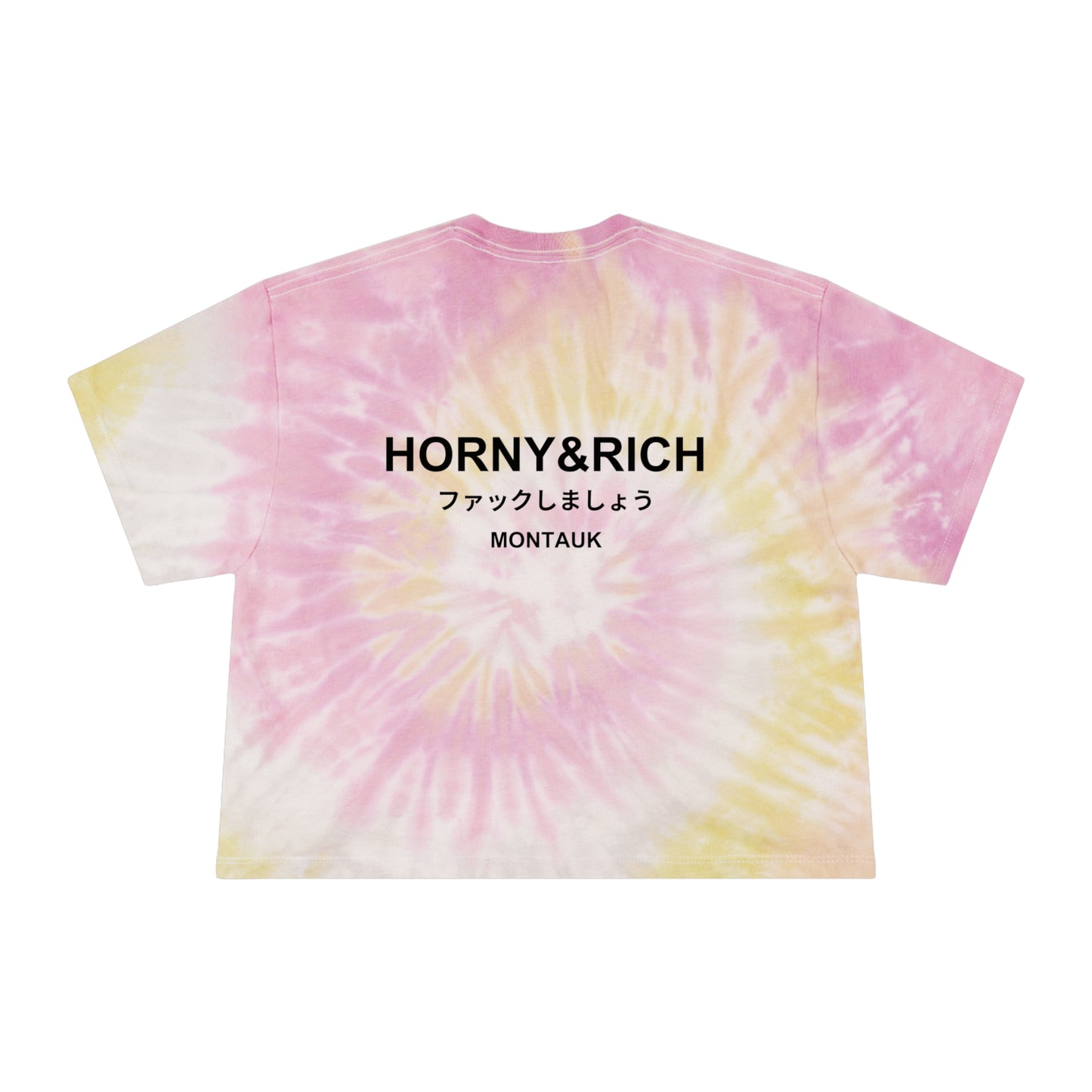 Horny & Rich Japanese Crop Tee - Rose