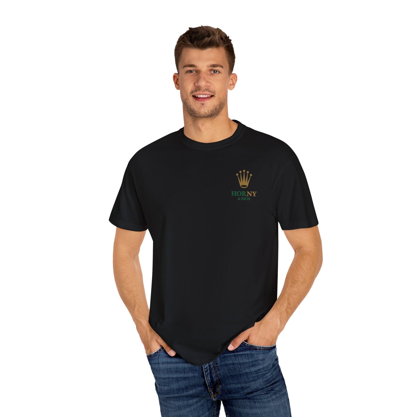 Horny & Rich Crown T-Shirt - Black