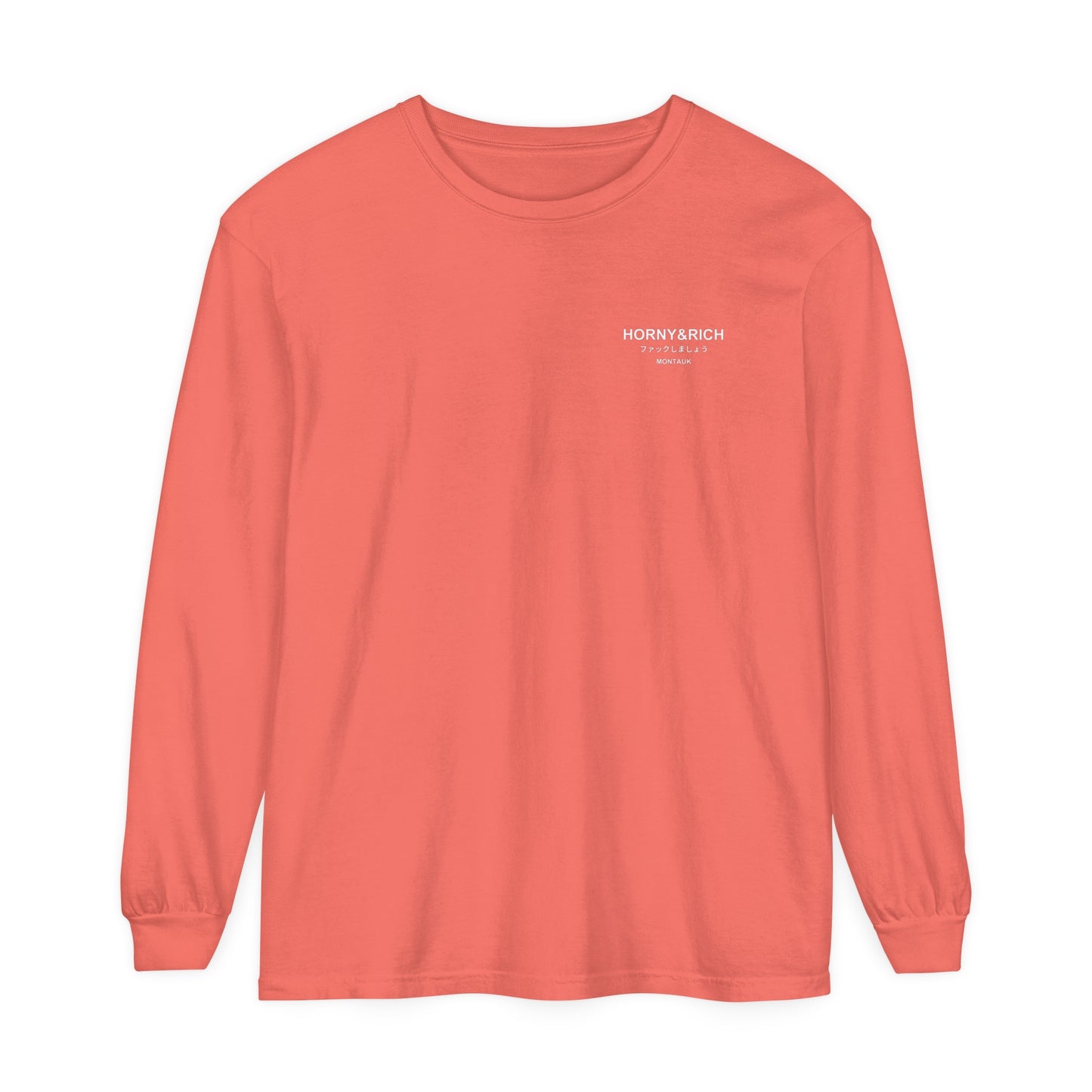 Long Sleeve Japanese Crew Neck - Salmon