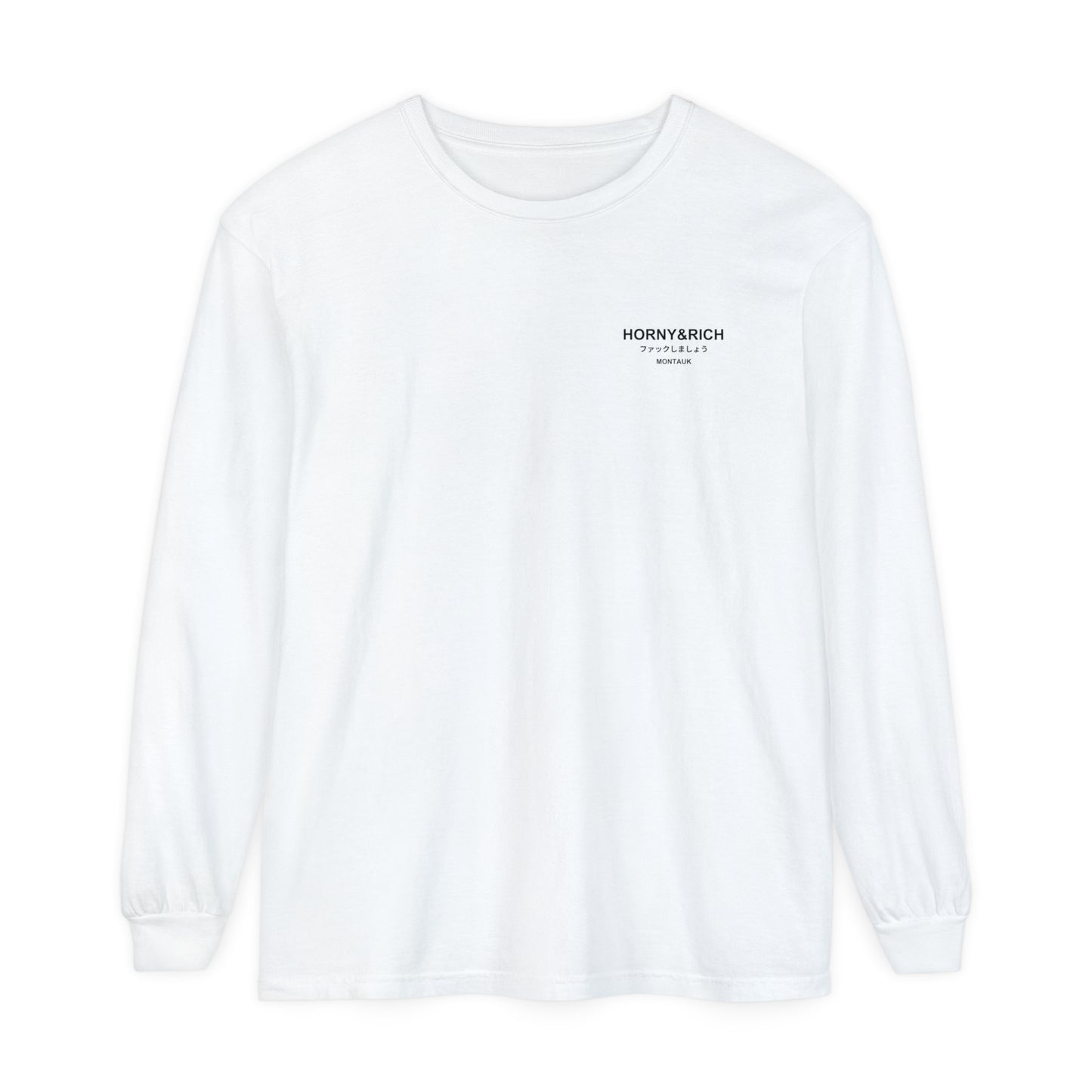 Long Sleeve Japanese Crew Neck - White