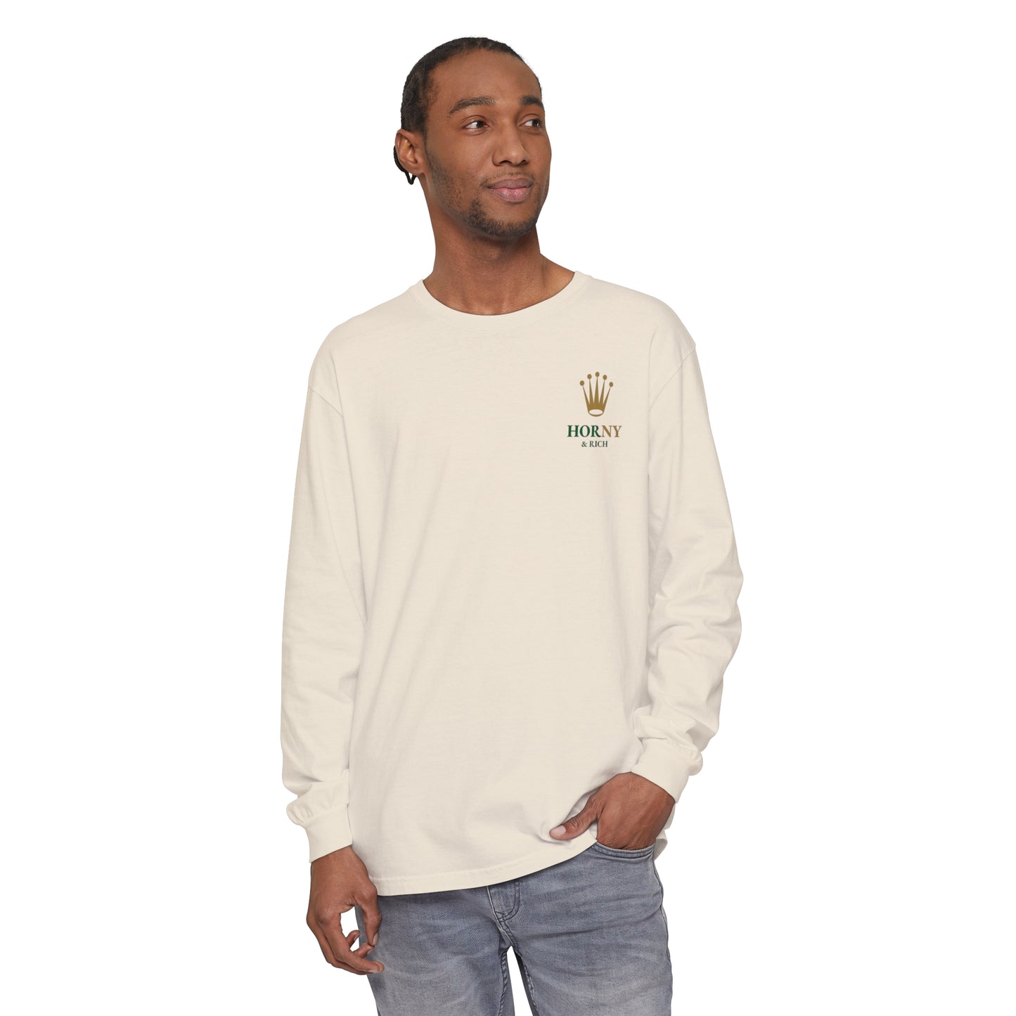 Long Sleeve Crown T-Shirt - Ivory