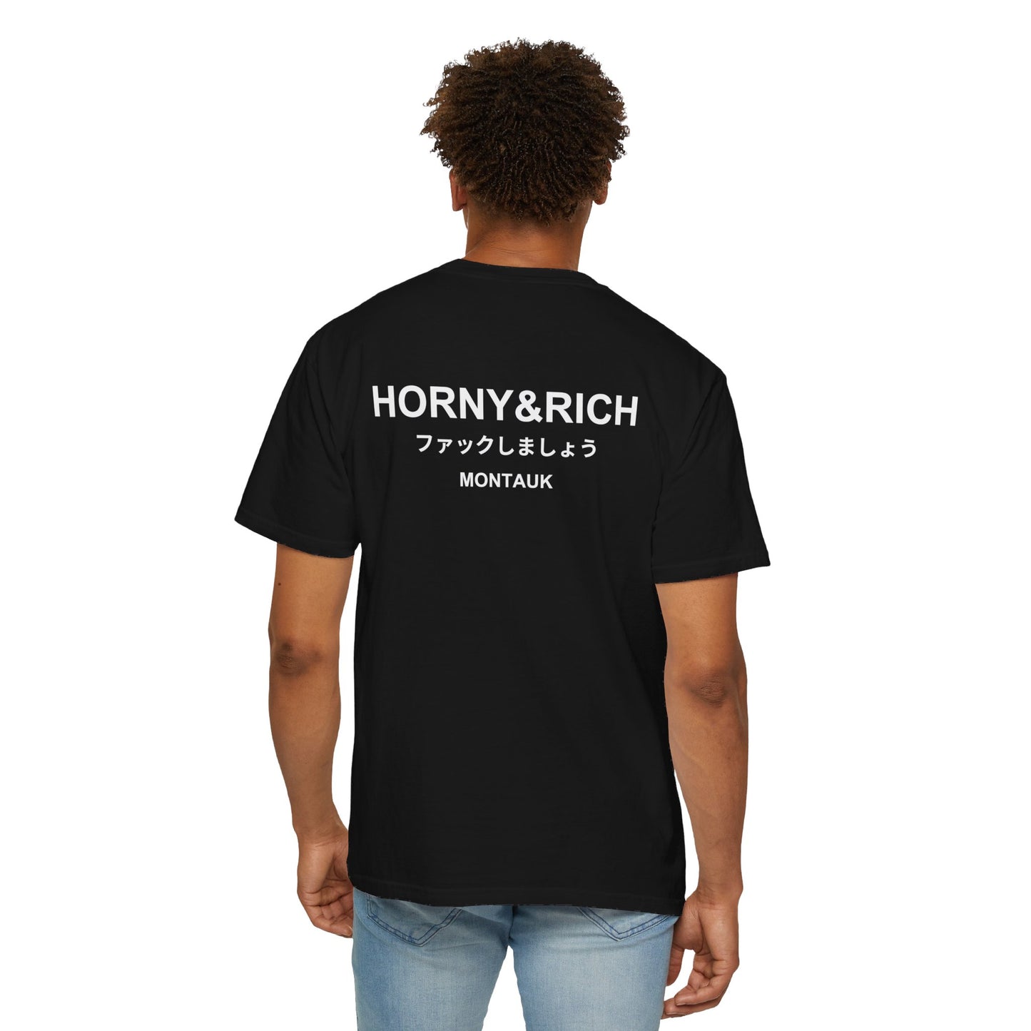 Horny & Rich Japanese T-Shirt - Black