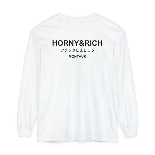 Long Sleeve Japanese Crew Neck - White