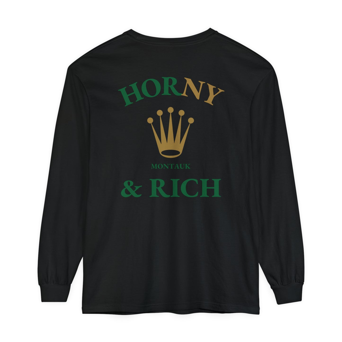 Long Sleeve Crown T-Shirt - Black