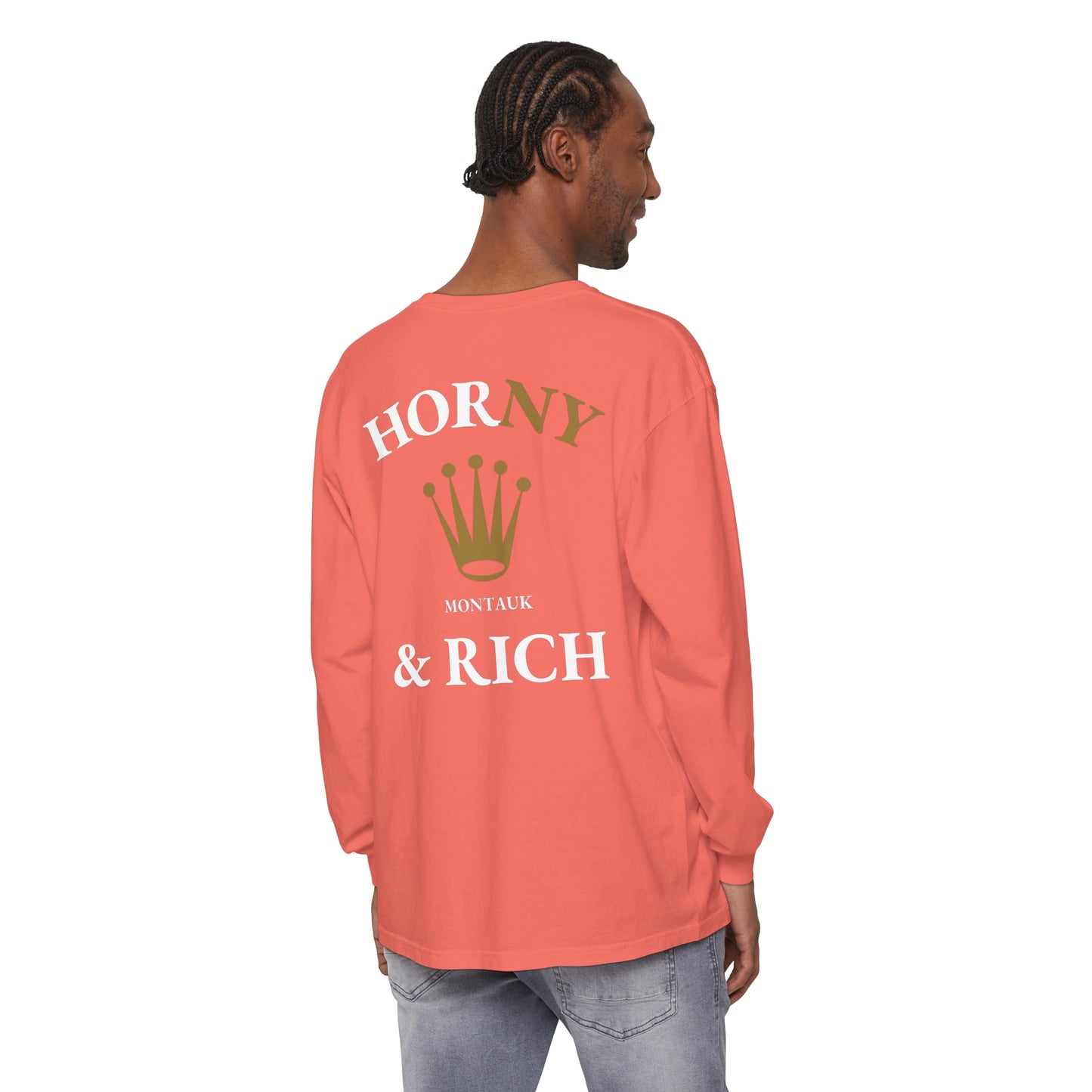 Long Sleeve Crown T-Shirt - Salmon